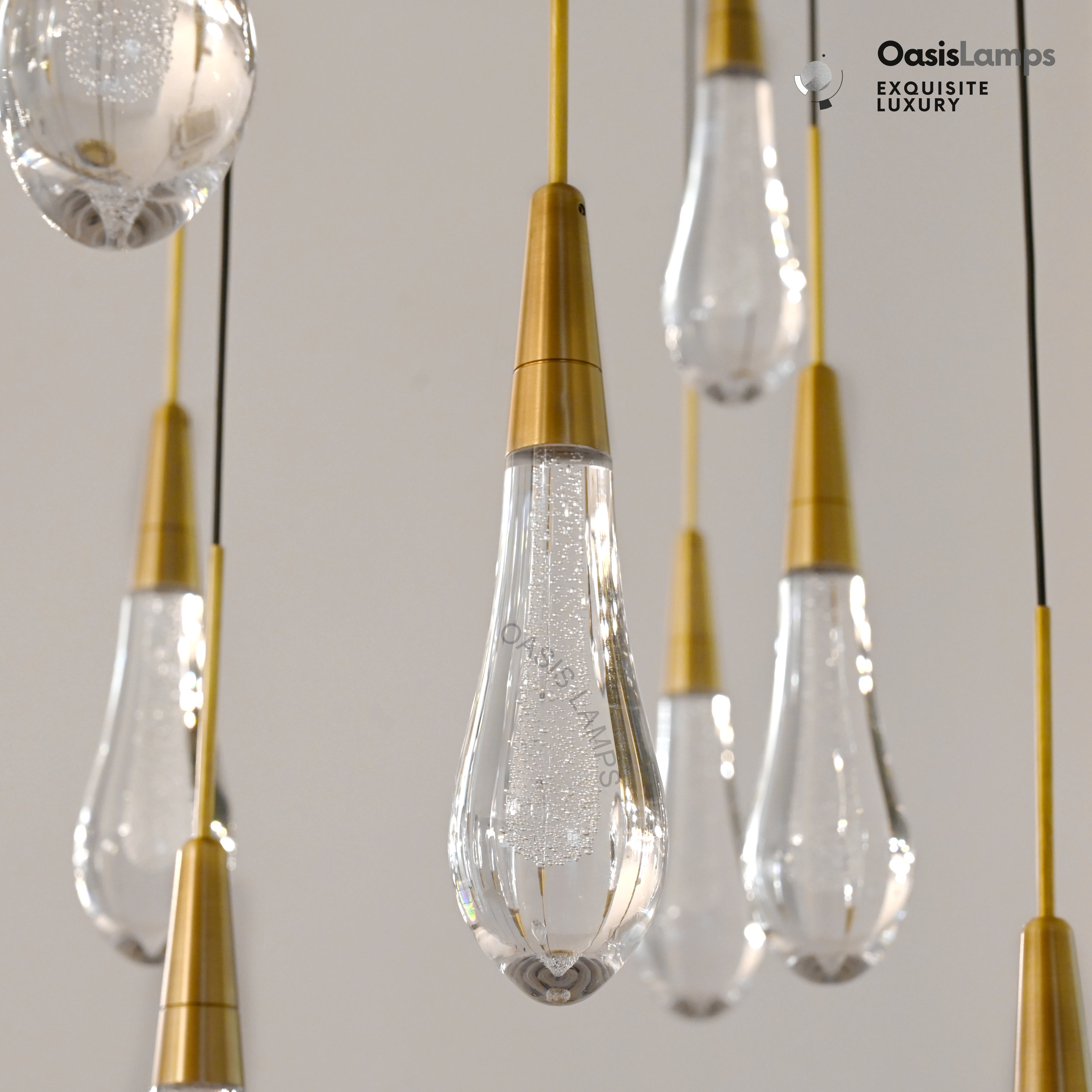 Elara Solitaires Linear Crystal Chandelier 37'' 50'' 70'' 87" 120"W
